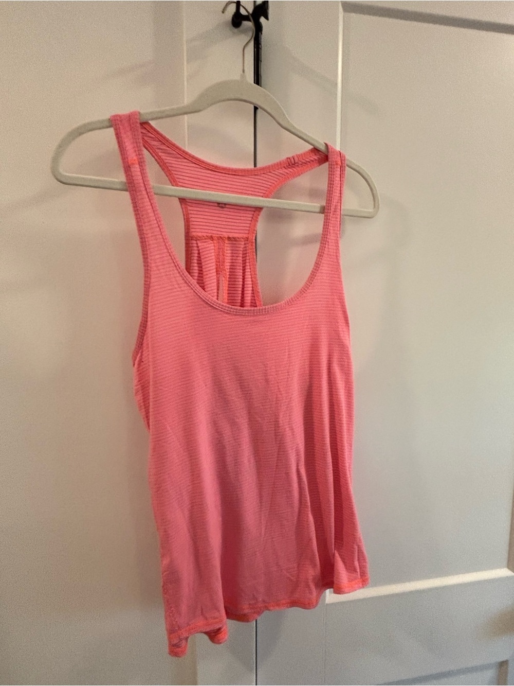 Lulu Lemon Coral Tank with suble striping
